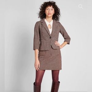 ModCloth Informed Ensemble plaid blazer NWT